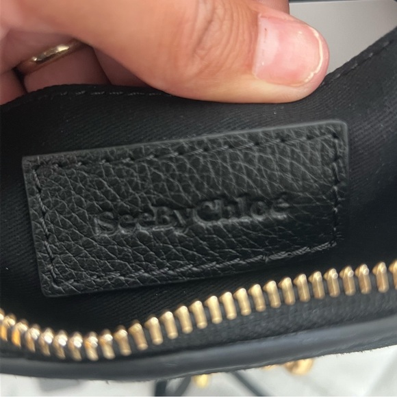 See By Chloe Joan Ladylike Black Shoulder Bag with Metallic Ring Detail - Picture 5 of 7